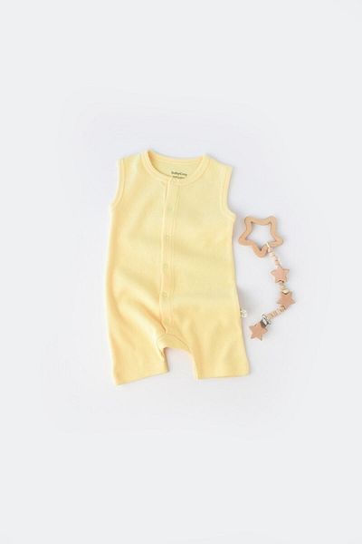 BabyCosy Organic Waffle Strap Jumpsuit