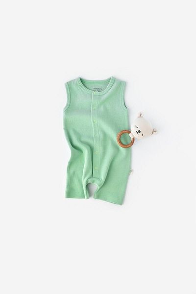 BabyCosy Organic Waffle Strap Jumpsuit