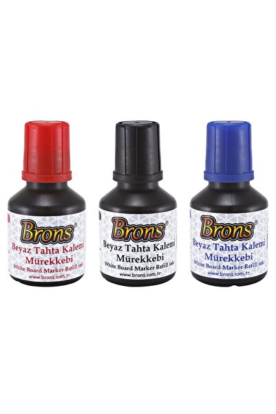 Brons Doldurulabilir Tahta Kalemi Mürekkebi 30 Ml 3 Lü Set
