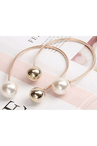 Emtory Home Gold Pearl Tie - Πόρπη για ψηλοτάκουνα - 2 τεμάχια - Μη μαυρισμένο
