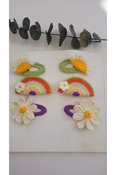 Kadın Girişimciler Atölyesi Set de 6 accesorii de păr colorate mixte lucrate ...