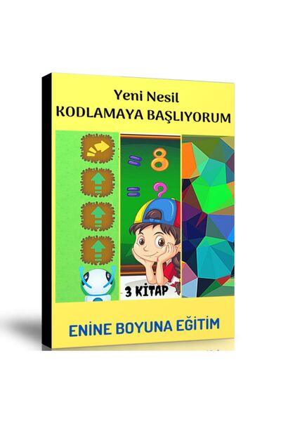 Enine Boyuna Eğitim Coding Educational Kit 3 Books for Children