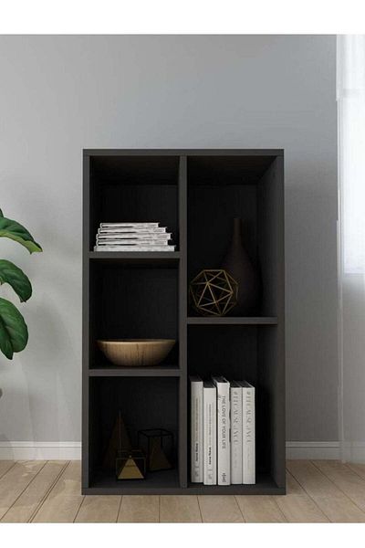 Multifunctional Shelf for Kid's Room and Office - Organizer for Toys, Books, and Supplies, Black