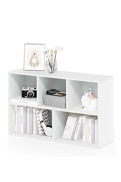 Modern home Multifunctional Shelf for Kid's Room and Office - Organizer for Toys, Books, and Supplies, White