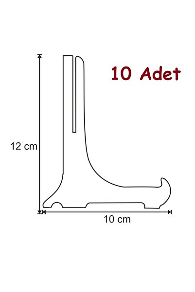 ArhanArtConcept Teşhir Ayağı Stand Şeffaf 12 cm No.2 10-adet