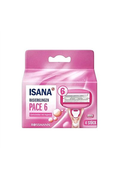 ISANA Spare Shaving Razor with 6 Blades - Set of 4 for Women4305615338552