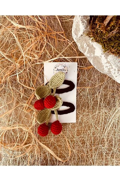 seraskids Red Braid - Snap Hair Clip for Children and Adults, Cherry