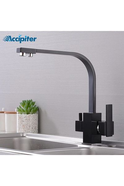OEM Kitchen Sink Faucet with Dual Flow Water Purification Outlet New Design Black Imported
