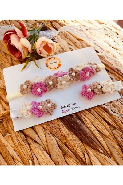 seraskids Soft Baby Girl Bandana - Handmade Floral Set