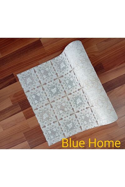 Blue Home Meiwa Japanese Pvc Lace Shelf-cabinet-runer-drawer Cover Non-Slip Non-Yellowing/en: 50cm X5 Mt -cream