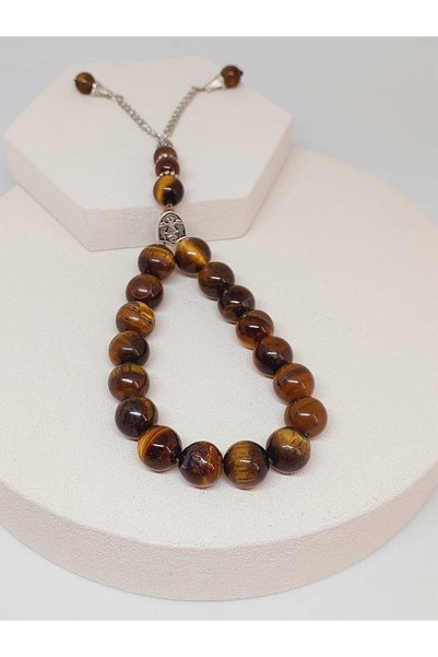 Yasamtohumu Tiger's eye stone 17-piece efe rosary 12mm (52862)