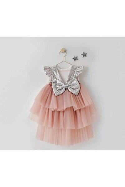 Mini Chics payetli kuyruklu elbisa