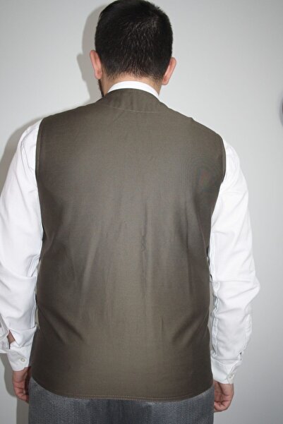 MRT COLLECTION Чоловічий хакі літній жилет з великою кількістю кишень