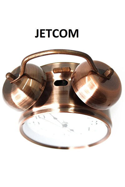 Jetcom Gold Renk Çalar Saat Büyük Boy Işıklı Ve Alarmlı Masa Saati