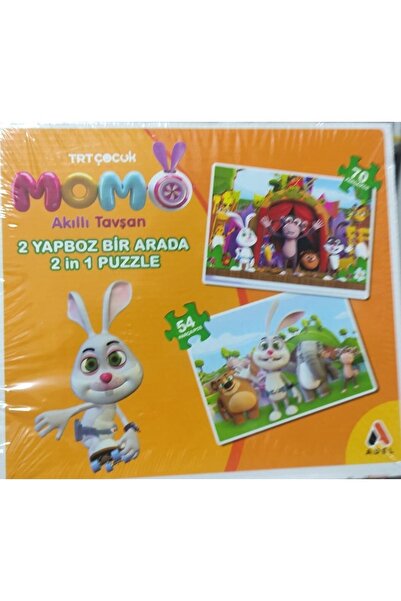 Adel Momo 2 Yapboz Bir Arada 2 In 1 Puzzle Trt Çoçuk