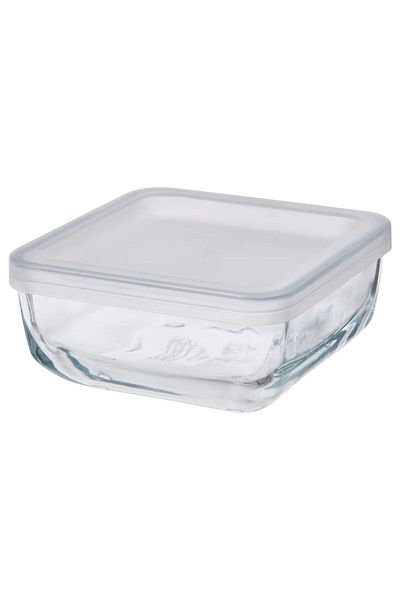 IKEA Bestamma 0.5 Lt 12x12x6 Cm Square Glass Food Storage Container with Lid