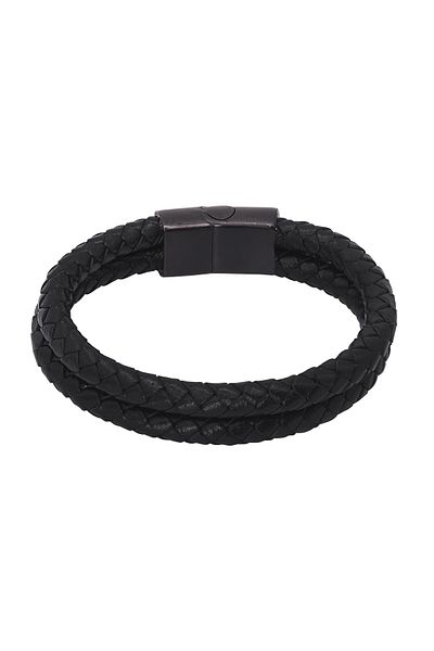 Heideman Lederarmband Herren Ignis schwarz farben modisch