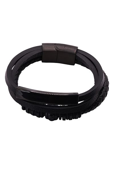 Heideman Lederarmband Herren Ocean schwarz farben casual
