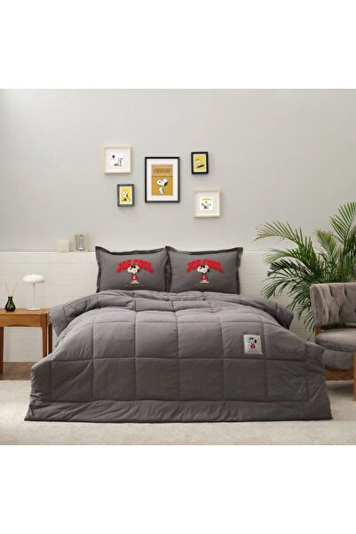 PEANUTS by Karaca Home Joe Gri Tek Kişilik Cotton Comfort