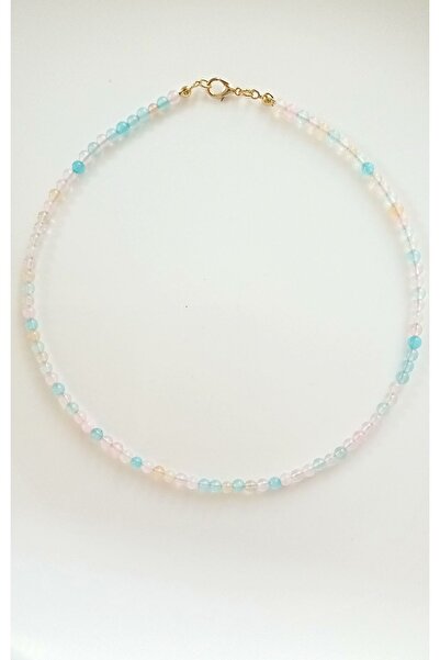 Mudita Tasarım 4 Mm Küre Kesim Orijinal Morganit Taş Boncuk