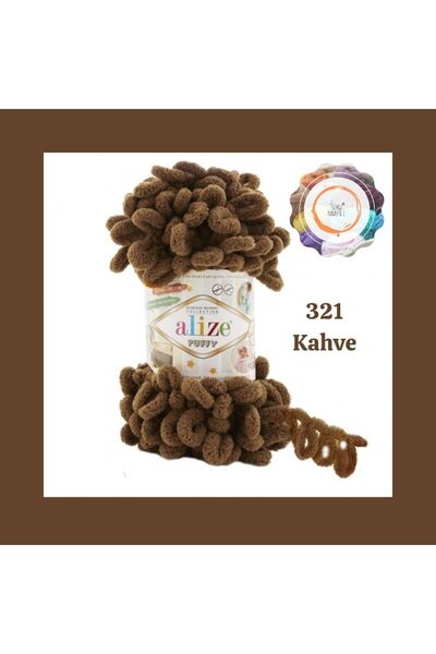 Alize Puffy El Örgü Ipliği Büyük Ilmek (TEKLİ) - 100 Gr. 9 Mt. Parmak Ipi, Battaniye Ipi
