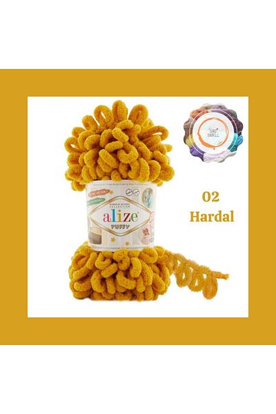 Alize Puffy Hand Knitting Yarn Big Bowknot (QTY) - 100 Gr9 MtFinger Rope, Blanket Rope