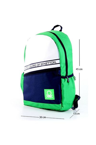 Benetton Rucsac școlar cu compartiment pentru laptop și 2 compartimente (76042)
