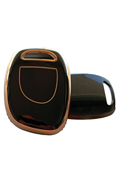 Kasey Renault Clio 2 Kangoo - سلسلة مفاتيح أوتوماتيكية متوافقة مع زر واحد، أسود