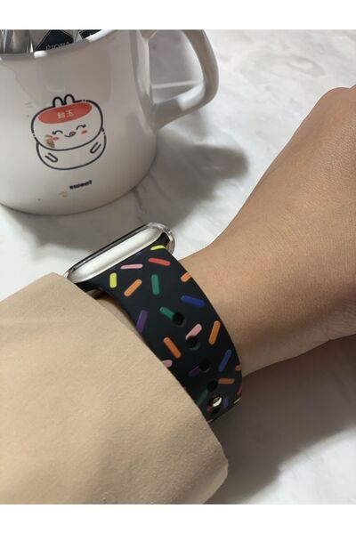 Bushco Store Forsis Aksesuar Apple Watch Siyah Color Silikon Band 42-44-45-49 Mm