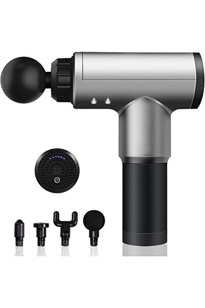 DubaiGallery مسدس تدليك العضلات اليدوي لتهدئة الأنسجة العميقة، جهاز تدليك كهربائي 4 تدليك