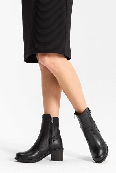 OBEN AYAKKABI 100% Genuine Leather Black Women's Boots