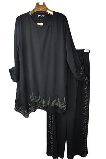 elma abone BÜYÜK BEDEN ABİYE PANTOLONLU TAKIM