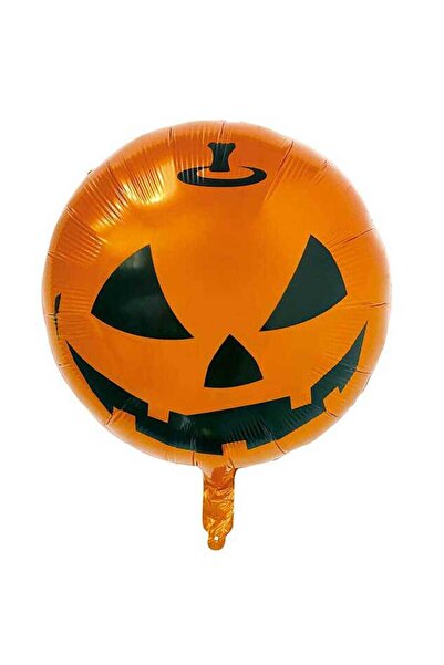 Halloween Gülen Balkabağı Yuvarlak Folyo Balon 53 Cm