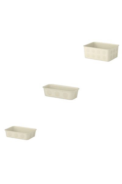 IKEA مجموعة صندوق تخزين نوجيج مكونة من 3 قطع