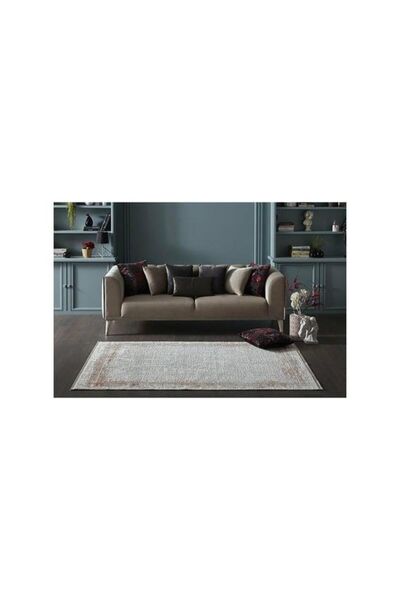 GÜMÜŞSUYU Novastyle 13639 Mavi Modern Salon Halısı Oturma Odası Halısı