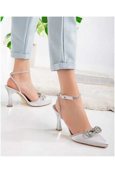 Dira pantofi din satin cu pietre