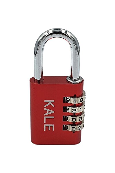 Kale Kilit Kale Şifreli Asma Kilit 4 Basamaklı Şifreleme Aleminyum-kırmızı