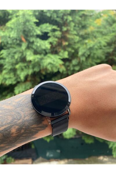 Spectrum Unisex Siyah Dokunmatik Hasır Kordon Mıknatıslı Kol Saati