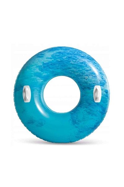 Intex Colorful Inflatable Sea Ring - 114 cm, Handle and Wave Pattern Bagel