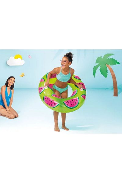 Intex 107 cm Sea Watermelon Bagel - With Handle and Inflatable