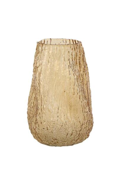 Genel Markalar Sarı Yağmur Dekoratif Cam Vazo 20*20*30 cm AK.JK0020