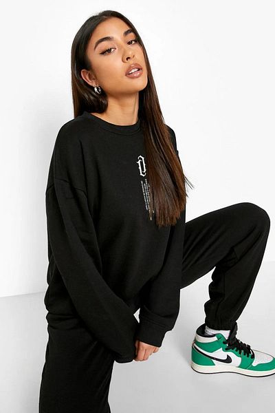 Modern Moda КОМПЛЕКТ анцуг JoggER Sweatshirt - PrintEd, Oversize, HoodEd, 3 ThrEad RastER