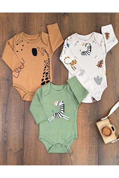 Bolly Baby طقم بدلة قطعة واحدة للأطفال حديثي الولادة من القطن العضوي مكونة من...