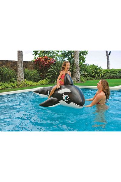 Intex Children's Inflatable Whale - Sea and Pool Rider - Whale 193x119 cm