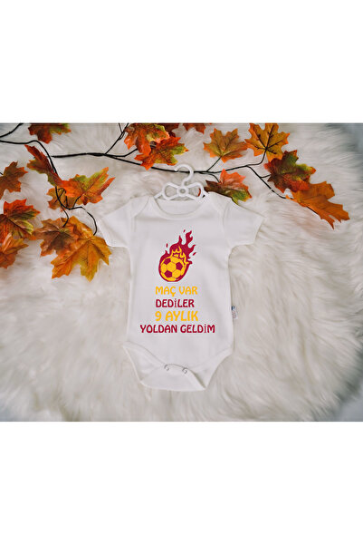 SPARKLY BABY ORGANİK %100 PAMUKLU MAÇ VAR DEDİLER BASKILI Bebek Body Çıtçıtlı Badi
