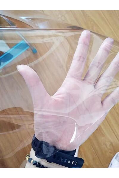 Örtücüm İnce Şeffaf Naylon Muşamba Pvc 0.15 mm Kalınlık Masa Örtüsü Koruyucu Silinebilir Sıvı Geçirmez