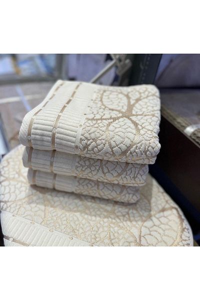 Nurpak Σετ πετσετών 50x90 Ottoman Velvet Jacquard 3 τεμαχίων