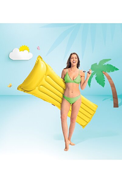 Intex 183x69 cm Sea Mattress - Solid Color, Pool Mattress, Inflatable Sea Mat...