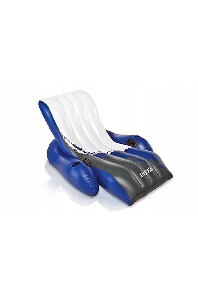 Intex Lux 180x135 cm Inflatable Sea Lounge Chair - Large Lux Bed with Cup Holder
