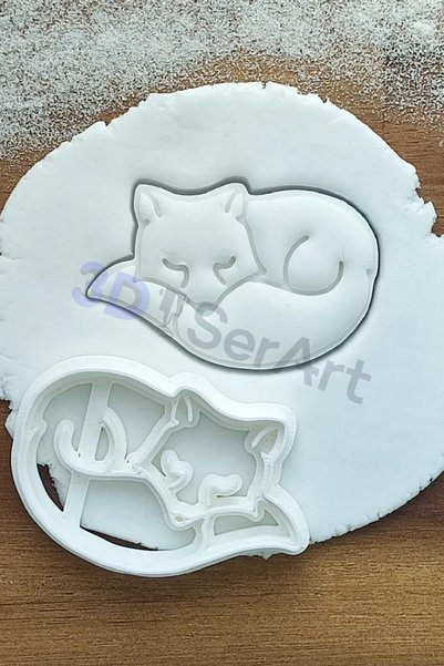 3D SerArt Eğlenceli Tilki Fox Kurabiye Kalıbı